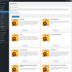 Page screenshot: Testimonials  &rarr; Extensions