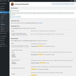 Page screenshot: Testimonials  &rarr; Shortcodes