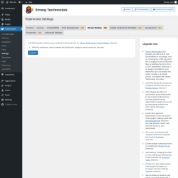 Page screenshot: Testimonials  &rarr; Settings &rarr; Review MarkupPRO