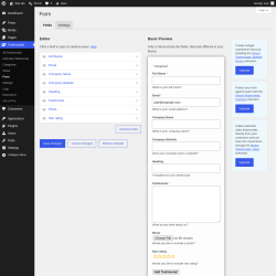 Page screenshot: Testimonials  &rarr; Form