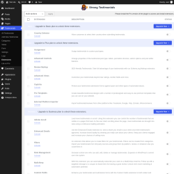 Page screenshot: Testimonials  &rarr; Extensions