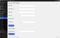 Page screenshot: Settings &rarr; Stryker SMTP