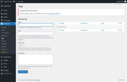 Page screenshot: Studiocart → Tags