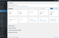 Page screenshot: Studiocart → Reports