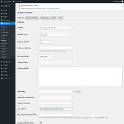 Page screenshot: Studiocart → Settings