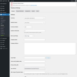 Page screenshot: Studiocart → Settings