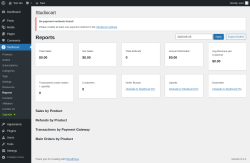 Page screenshot: Studiocart → Reports