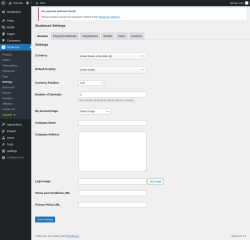 Page screenshot: Studiocart → Settings