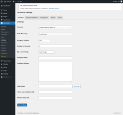 Page screenshot: Studiocart → Settings