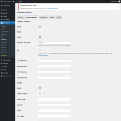 Page screenshot: Studiocart → Settings → Payment Methods