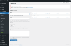 Page screenshot: Studiocart → Categories
