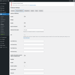 Page screenshot: Studiocart → Settings → Payment Methods