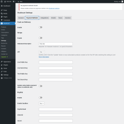 Page screenshot: Studiocart → Settings → Payment Methods
