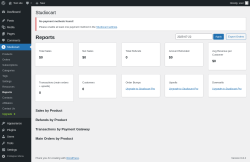 Page screenshot: Studiocart → Reports