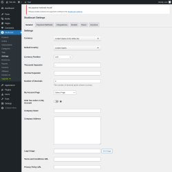 Page screenshot: Studiocart → Settings
