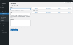 Page screenshot: Styles Library → Keywords
