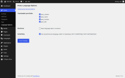 Page screenshot: Posts &rarr; Language Options