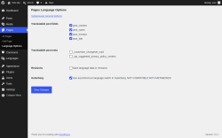Page screenshot: Pages &rarr; Language Options