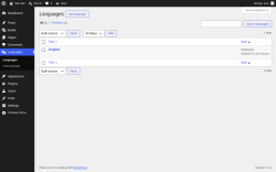 Page screenshot: Languages
