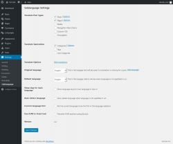Page screenshot: Settings &rarr; Sublanguage