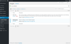 Page screenshot: Plugins &lsaquo; Test site &mdash; WordPress