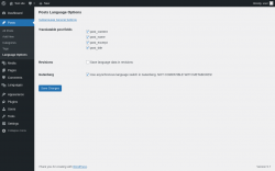 Page screenshot: Posts &rarr; Language Options