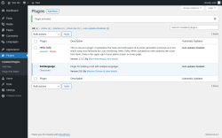Page screenshot: Plugins &lsaquo; Test site &mdash; WordPress