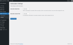 Page screenshot: Subscriptions &rarr; Settings