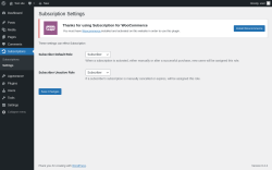 Page screenshot: Subscriptions &rarr; Settings