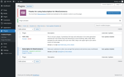 Page screenshot: Plugins &lsaquo; Test site &mdash; WordPress
