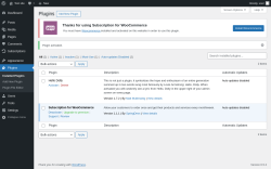 Page screenshot: Plugins &lsaquo; Test site &mdash; WordPress