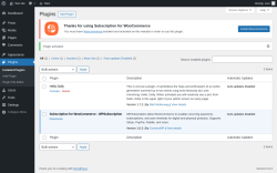 Page screenshot: Plugins &lsaquo; Test site &mdash; WordPress