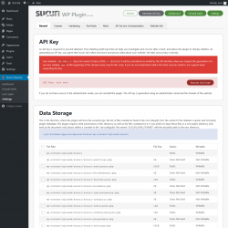 Page screenshot: Sucuri Security &rarr; Settings
