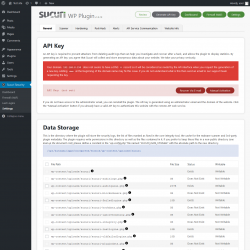 Page screenshot: Sucuri Security &rarr; Settings