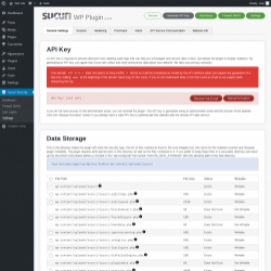 Page screenshot: Sucuri Security &rarr; Settings