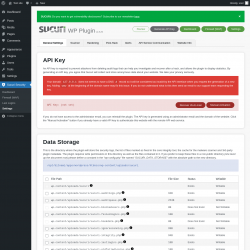 Page screenshot: Sucuri Security &rarr; Settings