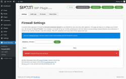 Page screenshot: Sucuri Security &rarr; Firewall (WAF)