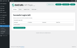 Page screenshot: Sucuri Security &rarr; Last Logins