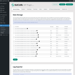 Page screenshot: Sucuri Security &rarr; Settings