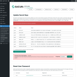 Page screenshot: Sucuri Security → Post-Hack Actions