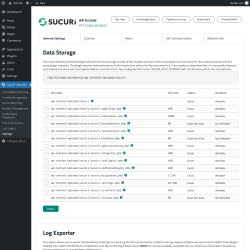 Page screenshot: Sucuri Security → Settings