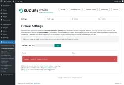 Page screenshot: Sucuri Security &rarr; Firewall Management