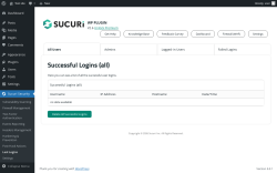 Page screenshot: Sucuri Security &rarr; Last Logins