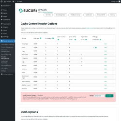 Page screenshot: Sucuri Security &rarr; Headers Management