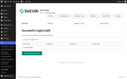 Page screenshot: Sucuri Security &rarr; Last Logins