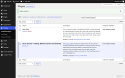 Page screenshot: Plugins &lsaquo; Test site &mdash; WordPress
