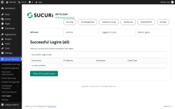 Page screenshot: Sucuri Security &rarr; Last Logins
