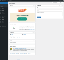 Page screenshot: Dashboard ‹ Test site — WordPress