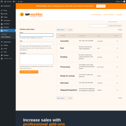 Page screenshot: Orders &rarr; Order Statuses