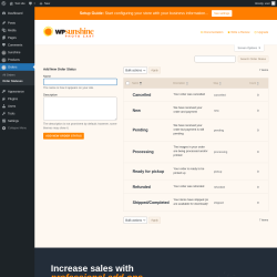 Page screenshot: Orders → Order Statuses